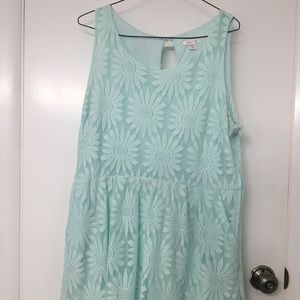 XXL sunflower lace summer dress